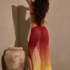 Gelato Ruched Midi Sarong σε κίτρινο πολύχρωμο