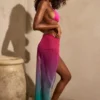 Gelato Ruched Midi Sarong σε πράσινο πολύχρωμο