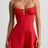 Helaia Ruched Backless Ολόσωμο Σορτς σε κόκκινο Helaia Ruched Backless Ολόσωμο Σορτς σε κόκκινο