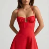 Helaia Ruched Backless Ολόσωμο Σορτς σε κόκκινο Helaia Ruched Backless Ολόσωμο Σορτς σε κόκκινο