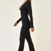 Helene Modal Ruched Plunge Flared Ολόσωμη Φόρμα σε μαύρο Helene Modal Ruched Plunge Flared Ολόσωμη Φόρμα σε μαύρο