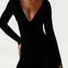 Helene Modal Ruched Plunge Flared Ολόσωμη Φόρμα σε μαύρο Helene Modal Ruched Plunge Flared Ολόσωμη Φόρμα σε μαύρο
