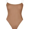 Intimates Κορμάκιο με αόρατους ιμάντες και στρινγκ από μαλακό πλέγμα σε χρώμα μέλι Intimates Κορμάκιο με αόρατους ιμάντες και στρινγκ από μαλακό πλέγμα σε χρώμα μέλι