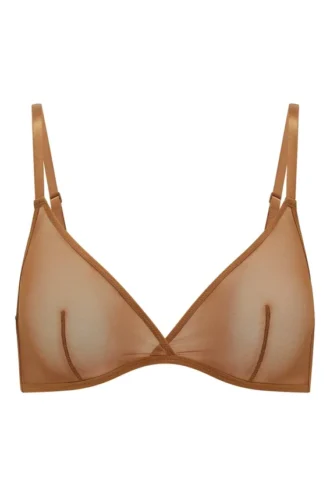 Intimates Μαλακό πλέγμα μονής στρώσης τριγωνικό σουτιέν σε χρώμα αμύγδαλο
