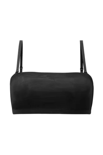 Intimates Μαύρο σουτιέν bandeau από μαλακό πλέγμα