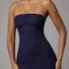 Intimates Μίνι φόρεμα με μπαντό από απαλό διαφανές πλέγμα σε χρώμα Navy Intimates Μίνι φόρεμα με μπαντό από απαλό διαφανές πλέγμα σε χρώμα Navy