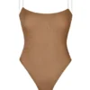 Intimates Soft Mesh Invisible Strap Thong Κορμάκι σε χρώμα αμύγδαλο Intimates Soft Mesh Invisible Strap Thong Κορμάκι σε χρώμα αμύγδαλο