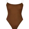 Intimates Soft Mesh Invisible Strap Thong Κορμάκι σε χρώμα καστανό Intimates Soft Mesh Invisible Strap Thong Κορμάκι σε χρώμα καστανό