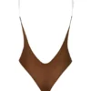 Intimates Soft Mesh Invisible Strap Thong Κορμάκι σε χρώμα καστανό Intimates Soft Mesh Invisible Strap Thong Κορμάκι σε χρώμα καστανό