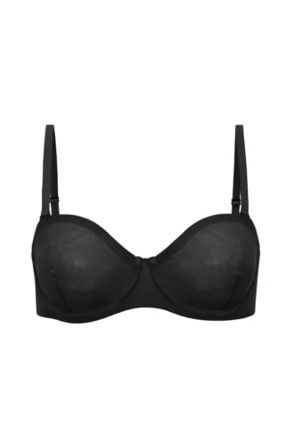 Intimates Σουτιέν χωρίς τιράντες από μαλακό πλέγμα σε μαύρο χρώμα Intimates Σουτιέν χωρίς τιράντες από μαλακό πλέγμα σε μαύρο χρώμα