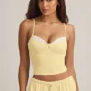 Isalie Modal Camisole Pyjama Μπλούζα σε παστέλ κίτρινο Isalie Modal Camisole Pyjama Μπλούζα σε παστέλ κίτρινο