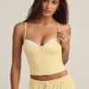 Isalie Modal Camisole Pyjama Μπλούζα σε παστέλ κίτρινο Isalie Modal Camisole Pyjama Μπλούζα σε παστέλ κίτρινο