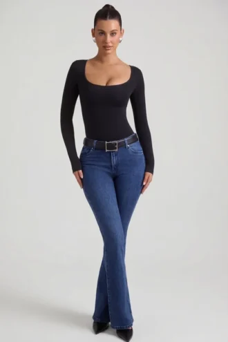 Jacey High-Rise Flared Jeans σε Indigo Wash