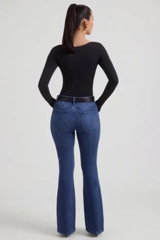 Jacey High-Rise Flared Jeans σε Indigo Wash