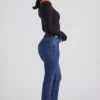Jacey High-Rise Flared Jeans σε Indigo Wash Jacey High-Rise Flared Jeans σε Indigo Wash
