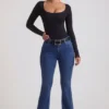 Jacey High-Rise Flared Jeans σε Indigo Wash Jacey High-Rise Flared Jeans σε Indigo Wash