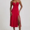Joely Slinky Jersey Strapless A-Line Midaxi Φορέμα σε True Red Joely Slinky Jersey Strapless A-Line Midaxi Φορέμα σε True Red
