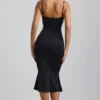 Julane Slinky Jersey Ruched Cut-Out Midaxi Φορέμα σε μαύρο Julane Slinky Jersey Ruched Cut-Out Midaxi Φορέμα σε μαύρο