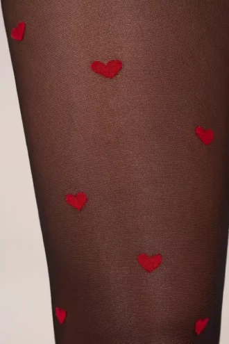Καλσόν Lina Loveheart Print σε μαύρο χρώμα