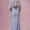 Κάπα Velina από σιφόν σε χρώμα Powder Blue Κάπα Velina από σιφόν σε χρώμα Powder Blue