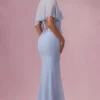 Κάπα Velina από σιφόν σε χρώμα Powder Blue Κάπα Velina από σιφόν σε χρώμα Powder Blue