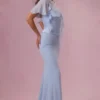 Κάπα Velina από σιφόν σε χρώμα Powder Blue Κάπα Velina από σιφόν σε χρώμα Powder Blue