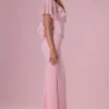 Κάπα Velina από σιφόν σε ροζ χρώμα Κάπα Velina από σιφόν σε ροζ χρώμα