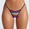 Κάτω Μέρος Σλιπ Μπικίνι Azure By Oh Polly Μαγιό Triangle Thong σε πολύχρωμο τύπωμα
