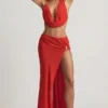 Keona Mid-Rise Split Φούστης σε Chilli Red Keona Mid-Rise Split Φούστης σε Chilli Red