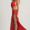 Keona Mid-Rise Split Φούστης σε Chilli Red Keona Mid-Rise Split Φούστης σε Chilli Red