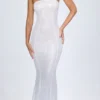 Kinsley Μάξι φόρεμα bandeau με διακοσμητικά cut-out σε λευκό Kinsley Μάξι φόρεμα bandeau με διακοσμητικά cut-out σε λευκό