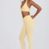Κολάν με ρυτίδες από βουρτσισμένο τζέρσεϊ, μεσαίου ύψους, σε χρώμα Lemon Marl Κολάν με ρυτίδες από βουρτσισμένο τζέρσεϊ, μεσαίου ύψους, σε χρώμα Lemon Marl