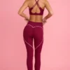 Κολάν Soft Active μεσαίου ύψους σε μπορντό Κολάν Soft Active μεσαίου ύψους σε μπορντό