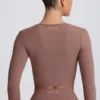 Κοντή μπλούζα Soft Active με λαιμόκοψη σε σχήμα καρδιάς σε χρώμα Mocha