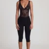 Κοντό καπρί παντελόνι Giuliana Ponte Jersey σε μαύρο χρώμα Κοντό καπρί παντελόνι Giuliana Ponte Jersey σε μαύρο χρώμα