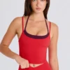Κοντό μπλουζάκι Soft Active Layered σε χρώμα Strawberry Red