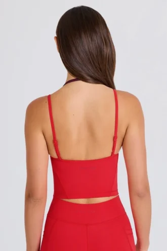 Κοντό μπλουζάκι Soft Active Layered σε χρώμα Strawberry Red