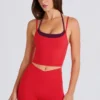Κοντό μπλουζάκι Soft Active Layered σε χρώμα Strawberry Red
