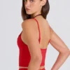 Κοντό μπλουζάκι Soft Active Layered σε χρώμα Strawberry Red