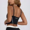 Κοντό μπλουζάκι Soft Active Layered σε μαύρο
