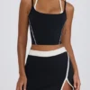 Κοντό μπλουζάκι Soft Active Layered σε μαύρο