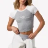 Κοντό T-shirt με γραφικό σχέδιο σε γκρι μάρλ Κοντό T-shirt με γραφικό σχέδιο σε γκρι μάρλ