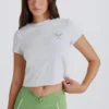 Κοντό T-shirt με γραφικό σχέδιο σε γκρι μάρλ Κοντό T-shirt με γραφικό σχέδιο σε γκρι μάρλ