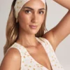 Κορδέλα Candy Modal με ραβδώσεις και floral μοτίβο Κορδέλα Candy Modal με ραβδώσεις και floral μοτίβο