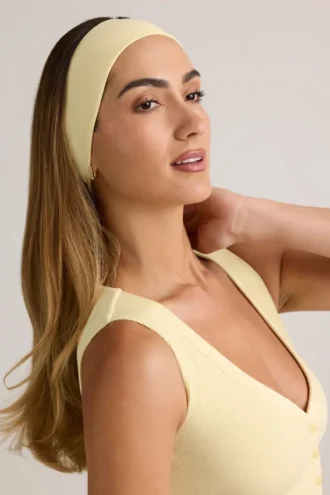 Κορδέλα Candy Modal με ραβδώσεις σε κίτρινο χρώμα Buttercream