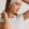Κορδέλα Candy Modal με ραβδώσεις σε μπλε και κίτρινο ριγέ Κορδέλα Candy Modal με ραβδώσεις σε μπλε και κίτρινο ριγέ