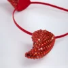 Κορδέλα Vixena Devil Horns σε κόκκινο της φωτιάς Κορδέλα Vixena Devil Horns σε κόκκινο της φωτιάς