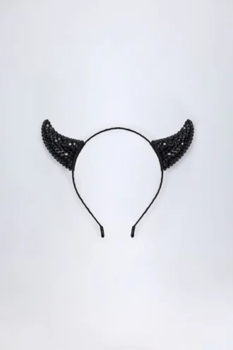 Κορδέλα Vixena Devil Horns σε μαύρο χρώμα