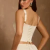 Κορσέ με κορδόνια Hannie σε χρώμα ιβουάρ