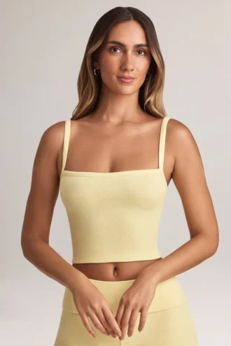 Lai Modal Μπλούζα με τετράγωνο λαιμό σε χρώμα Lemon Sherbet